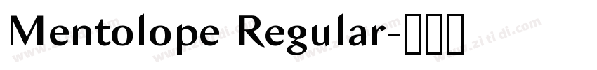 Mentolope Regular字体转换 Mentolope Regular字体转换